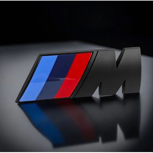 Logo Bmw M Noir Mate 3d Autocollant Coffre Voiture Badge Sport  5,5x2cm