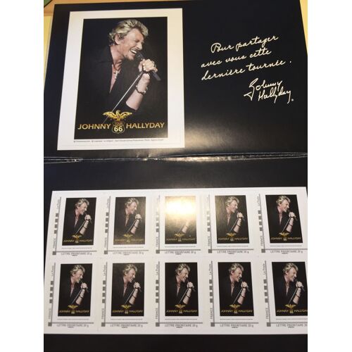 Planche De Timbres Johnny Halliday