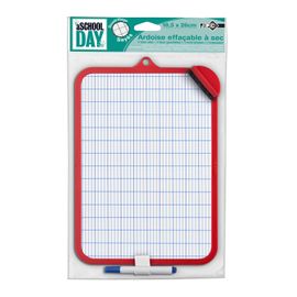 Jpc Creations Ardoise Blanche Cadre Couleur 18,5x26cm Seyes / Uni + Feutre + Brosse