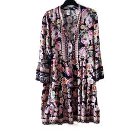 Robe Italy Series Tu Multicolore Motifs Fleurs Etat Neuf