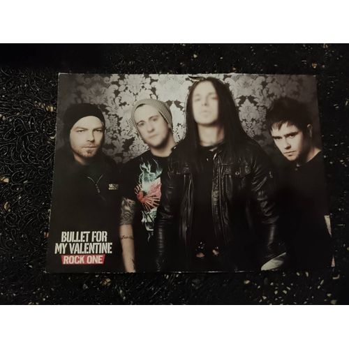 Carte Postale Colorée "Bullet For My Valentine" Années 2000.