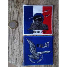 Lot 2 Écussons Air École Application Légère Armée Terre Insigne Tissu