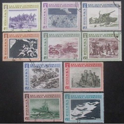 Pologne Série N°1722 Au 1731 Armée Populaire Oblitérés