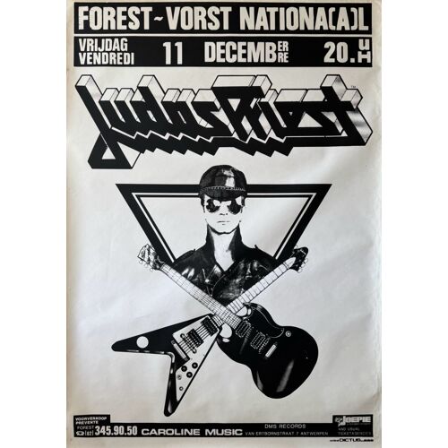 Affiche - Judas Priest - Concert Belgique 1981 - Taille : 70x100cm