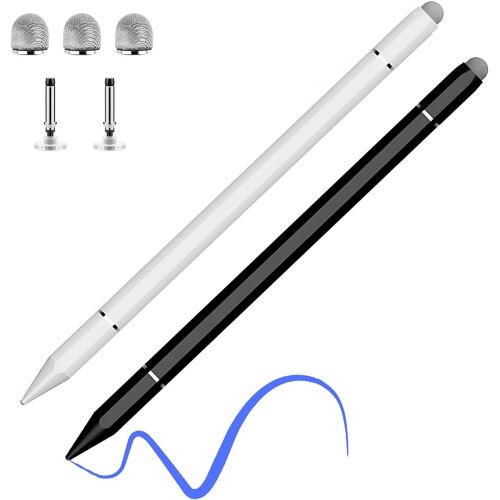 KALANKA-Lot de 2 stylets pour tablette tactile 3 en 1 pour toutes les tablettes et t¿¿l¿¿phones portables, compatible avec iPad, Samsung, Huawei, Xiaomi, tous les ¿¿crans tactiles
