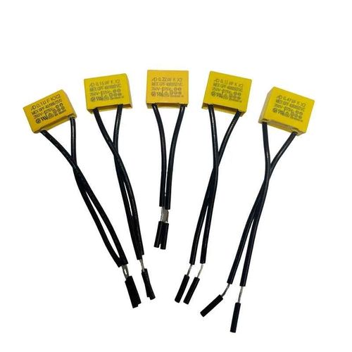 Condensateur de sécurité à fil flexible,boîtier,bande entance de sécurité,ligne 0.1uF 0.15uF 0.22uF 0.33uF 0.47uF 250V-275V,AD K X2,5 pièces - Type 0.47UF #A