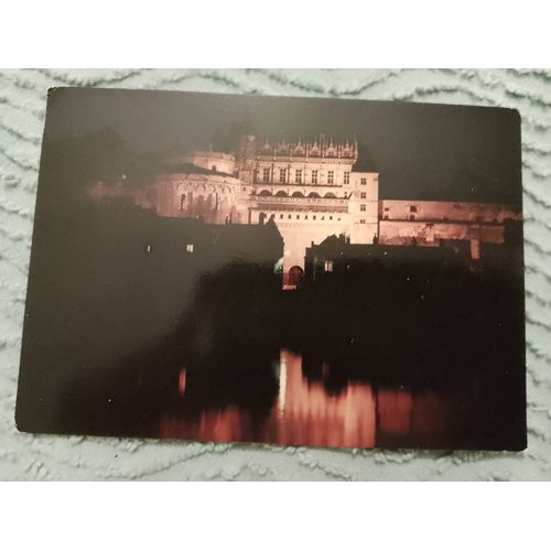 Carte Postale Noire Dorée "Châteaux De La Loire" Vintage Années 90.