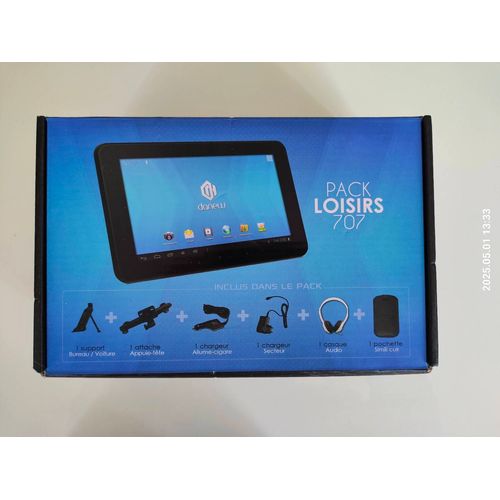 Pack Loisirs 707 Tablette Danew DSlide 707 4 Go 7 pouces Noir