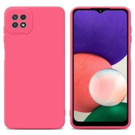 Cadorabo Housse Compatible Avec Samsung Galaxy A22 5g En Fluid Rouge - Étui De Protection En Silicone Tpu Flexible