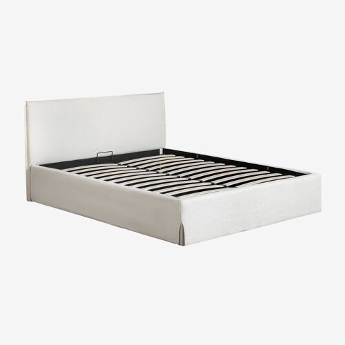 Lit avec sommier coffre tapissé Lorea