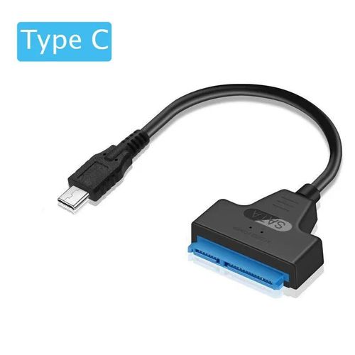 Câble Sata Vers Usb 3.0/2.0,Jusqu'À 6 Gbps Pour Disque Dur Externe Hdd Ssd 2.5 Pouces,Adaptateur Sata 3 22 Broches Usb 3.0 Vers Smirette Iii.Type C.