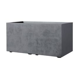 Deroma Jardinière Muret Millennium R - Ashgrey - 78,5x39 X H39,1 Cm - A Réserve D'eau