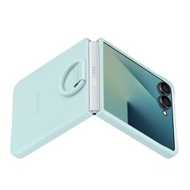 Coque Pour Samsung Z flip 7,Étui De Protection Pour Téléphone Portable Silicone - Vert Clair