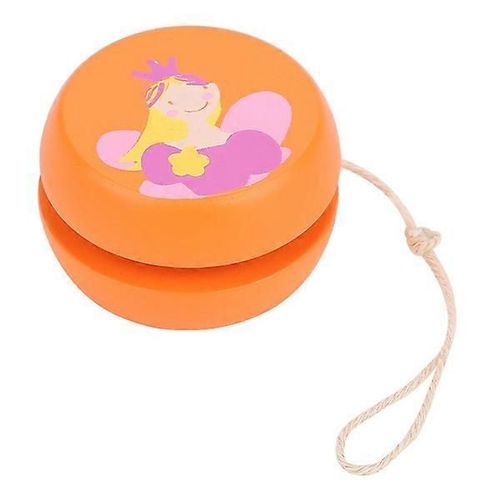 Adorable jouet yo-yo en bois de dessin animé orange