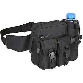 Sac banane tactique militaire, sac banane, sac banane, sac banane, ceinture utilitaire, sac EDC, noir