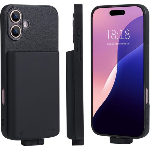 Kalanka-Étui De Chargeur De Batterie Pour Iphone 16 Plus, Étui De Batterie Rechargeable Portable, Charge Prolongée Avec Pour Iphone 16 Plus, Étui De Chargeur De Batterie De Téléphone Portable Étendu,