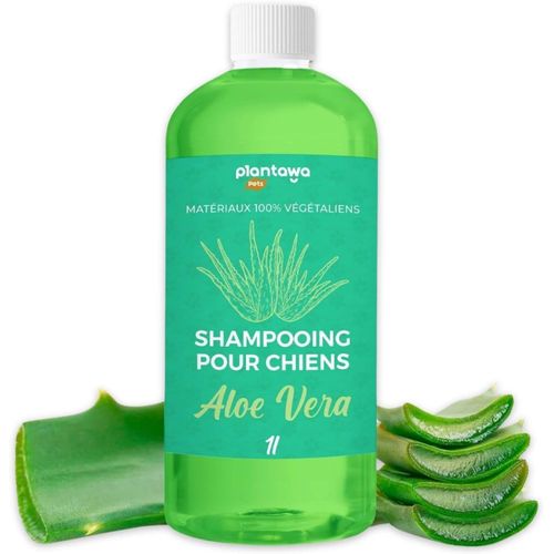 Shampooing Pour Chien À L'aloe Vera 1l | Shampooing Pour Chien Pour Peau Sensible Et Dermatite | Action Anti-Irritation Sans Allergène, Sans Paraben, 100% Vegan Avec Des Extraits Naturels