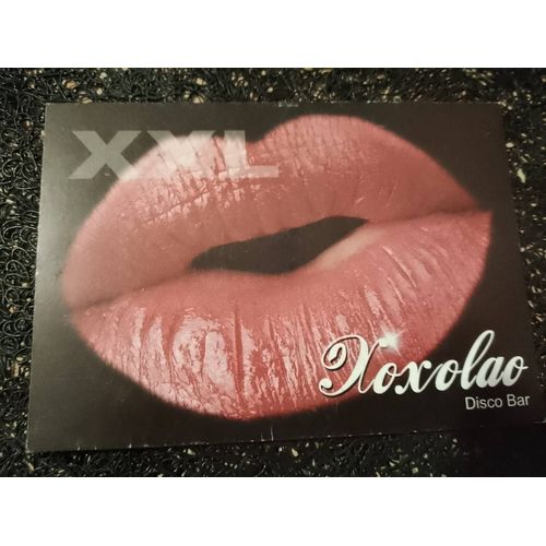 Carte Postale Publicitaire Rouge/Noire "Noxolao Disco Bar"Vintage Années 90.