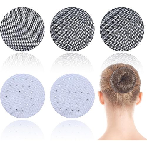 Caypp-Lot De 5 Filets À Chignons Pour Enfants-Filet À Cheveux Élastique-Pour Danse De Ballet,Danse,Infirmière,Perruque Et Fixation De Cheveux