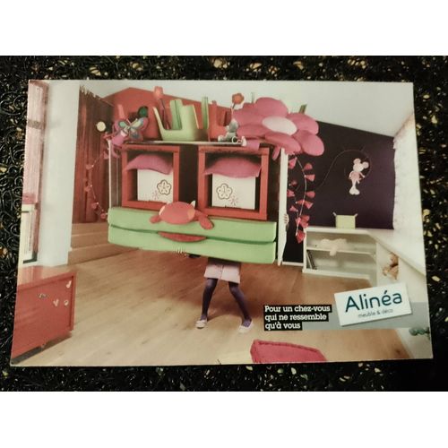 Carte Postale Publicitaire Colorée "Alinéa"Vintage Années 90.