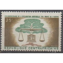 Centrafrique Timbre Droits De L' Homme 1963