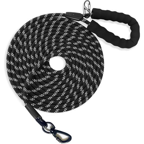 Teppc-Longe Pour Chien - 10m 20m Laisse Chien Avec Clip Carabiner Et Poignée Rembourrée Longe, Laisse Réfléchissante Pour Chiens De Petites À Grandes Taille (10m)