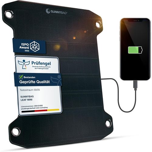 Leaf Pro | Panneau Solaire Flexible De 7,5 Watts | Chargement De Smartphone À Énergie Solaire | Port Usb | Chargeur Solaire Pour La Randonnée, Le Camping, L'extérieur