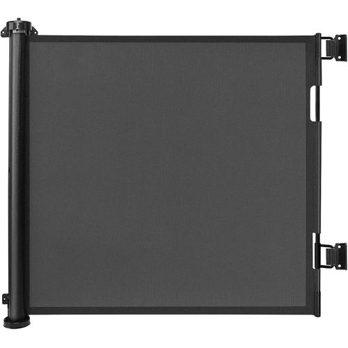 Barrière De Sécurité Rétractable Escalier Pour Bébés Enfant Et Chiens,0-150 Cm De Large,Barriere De Securite Enroulable Pour Escaliers,Couloirs,Intérieurs Et Extérieurs Noir