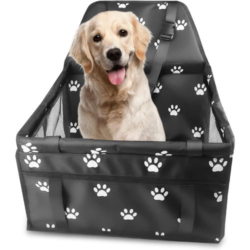 Asfasfq-Siège Auto Pour Chien, Transport Chien Voiture Avec Ceinture De Sécurité Siege Auto Chien Avec Tige De Support De Nivellement, Sac Transport Chien Voiture Pliable Hydrofuge 40×34×25cm