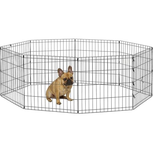 B550-24 Cage D'exercice Et Parc Pour Chien Sans Porte ; 60,96 Cm X 60,96 Cm ; Revêtement De Finition Noir