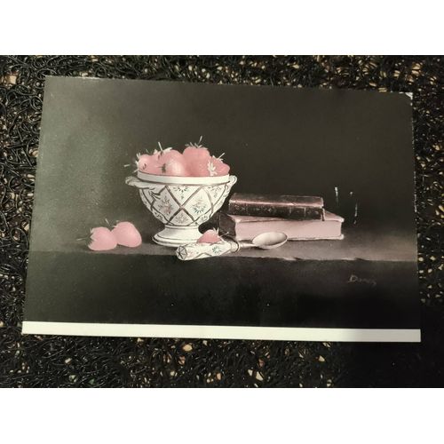 Carte Postale Colorée" Fraises De Daneis" Vintage Années 90.