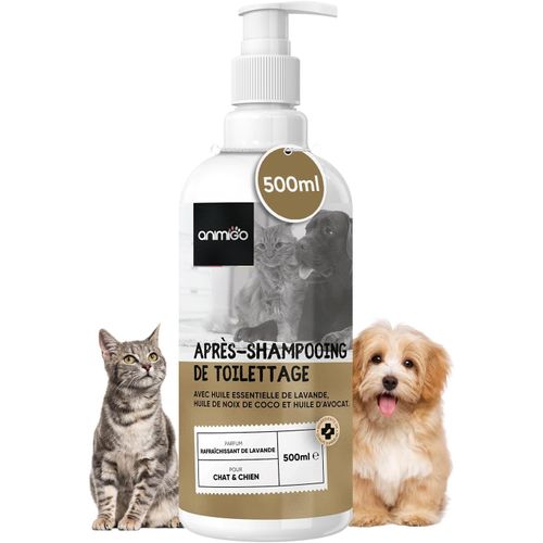 Cleansing Shampoo-Soothing Grooming For Dogs And Cats 500 Ml-Anti-Itch Care For Sensitive Skin-Shiny Hair-Coconut Oil Bath-Lavender-Large Bottle Natural Dog Care