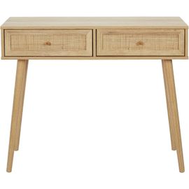 Hd5132-Console Bali 2 Tiroirs,Entrée,Salon,100x81x29,Beige