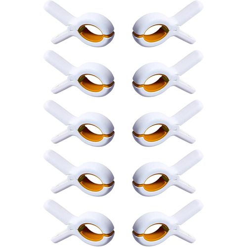 TEPPD-Lot de 10 pinces à linge robustes pour corde à linge et chaises longues ¿ Clips de suspension coupe-vent pour chaises de plage et de piscine ¿ Pinces à linge pour chaise longue ¿ Grande pince
