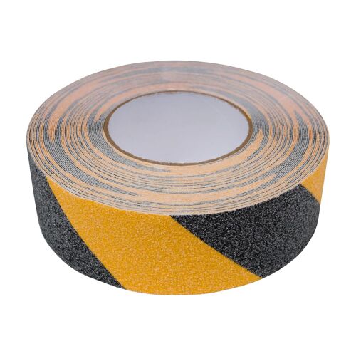 Ruban Adhésif Antidérapant (50 Mmx18 M)-Jaune/Noir-Bande Antidérapante Pour Escaliers,Skateboard-Adhère Au Béton/Bois/Métal/Plastique
