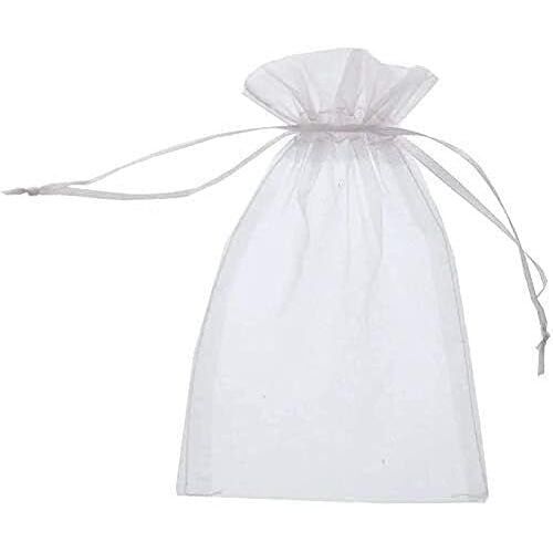 Jexnovashop-50 Pièces Sachet En Organza 15 X 20 Cm, Pochette Organza Blanc, Sacs Cadeau Organza, Sachet Bijoux, Pour Mariage, Festivals, Fête, Cadeaux, Noël