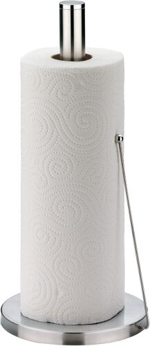 Jexnovashop-Porte-Rouleau De Cuisine Vertical, Également Pour Rouleaux Épais, Porte-Rouleau De Papier Hauteur 33,5 Cm, Rollo, Acier Inoxydable Mat