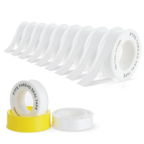Set de 9 rubans étanchéité plomberie en PTFE 12mm x 15m,ruban d'étanchéité pour filetage,étanche pour tuyaux,vannes et pommes de douche,fil d'étanchéité pour filetage,anti-fuite.