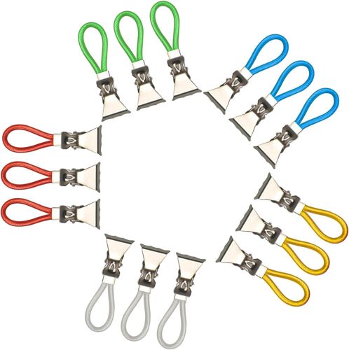 Sjzg-15pcs Pinces À Serviettes, Pinces À Torchons De Cuisine, Clip De Rangement De Torchon De Cuisine En Métal - Multicolore - Crochets De Cuisine - Pour Salle De Bain Et Cuisine