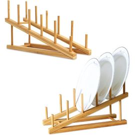 DUBENS Égouttoir à Vaisselle En Bois Avec 8 Compartiments Pour