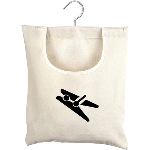 MILKO-Sac De Rangement pour Pinces À Linge 1 Pièce, Sac pour Pinces À Linge Suspendues, Sac pour Pinces À Linge avec Crochet, Panier pour Pinces À Linge, Sac pour Pinces À Linge Rotatif