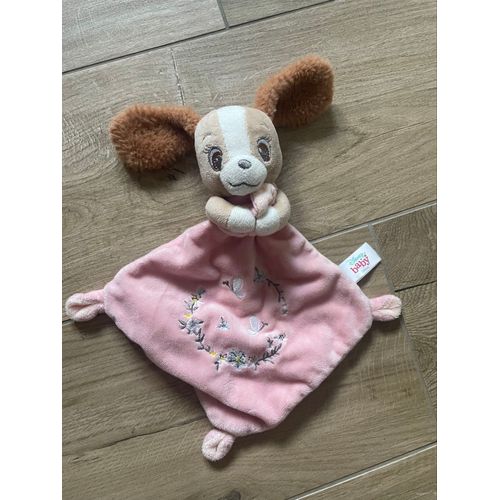 Doudou peluche chien belle et le clochard rose Disney baby lady conejo 