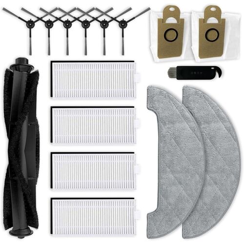 Tianyi-Liveryde Pièces De Rechange Compatibles Avec Honiture Q6 Pro, Pour Laresar L6 Pro, Pour Imou L11 Pro, Pour Airrobo T10+, 1 Brosse Principale, 6 Brosses Latérales, 4 Filtres Hepa, 2 Lingettes,