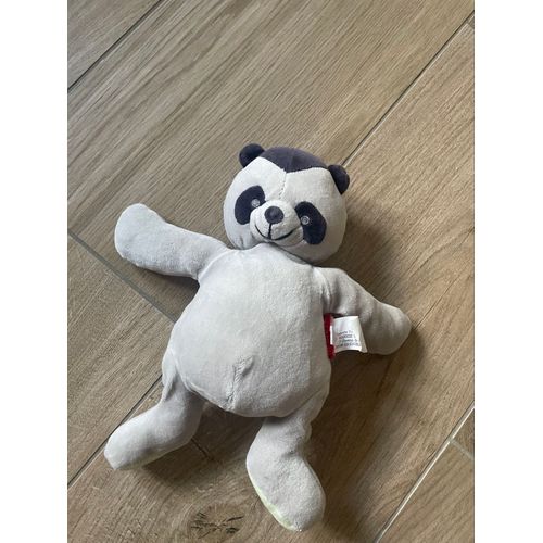 Doudou peluche raton laveur gris marese 
