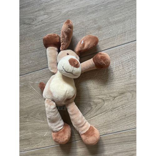 Doudou peluche chien nicotoy marron Hond Hund perro cane 