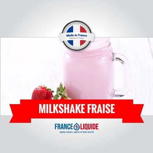 E-liquide arôme milkshake fraise 11MG 10ml 50% PG / 50% VG fabriqué en France