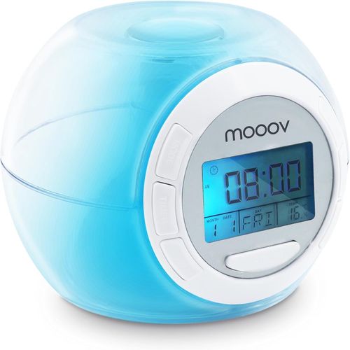 Réveil Lumineux 7 couleurs et 6 mélodies Nature-Transparent