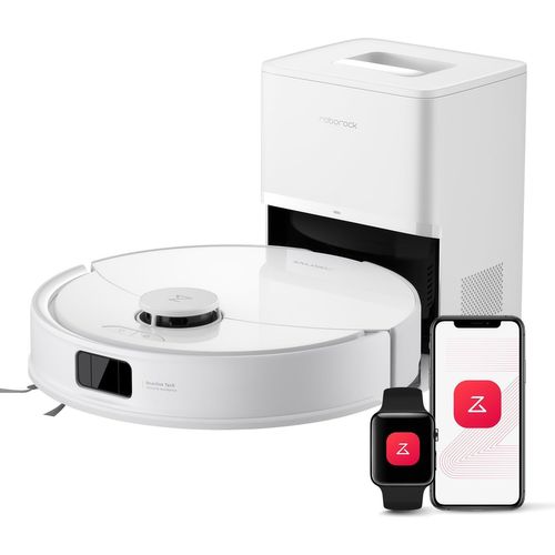 ASFASFq-Q10 X5+ Aspirateur Robot avec Station, Aspiration 10000Pa, Autovidante pour 7 semaines, Évitement Intelligent des Obstacles, Brosses Doubles Anti-Enchevêtrement, Blanc