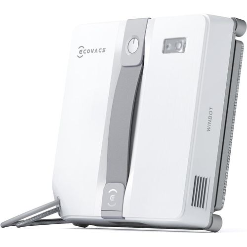 ASFASFq-WINBOT Mini Robot de Nettoyage de vitres, Design Compact, Double Buses avec pulvérisation ultrasonique, système de Protection à 9 étapes, Planification Intelligente du Trajet, Blanc