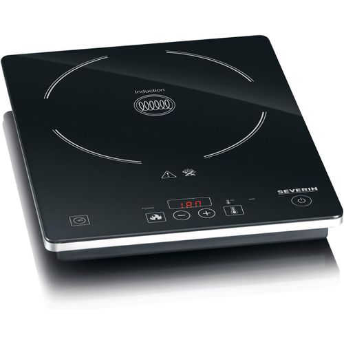 Plaque À Induction 2 000 W, Plaque De Cuisine Simple Pour Une Cuisson Rapide Des Aliments, Plaque En Revêtement Vitrocéramique Avec Thermostat Réglable Jusqu¿À 240°C, Noir, Kp 1071